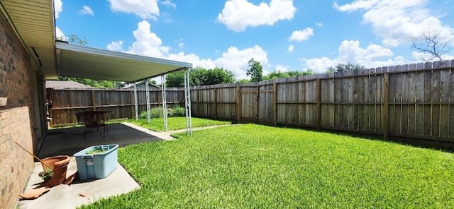 14027 Ambrose St, Houston, TX 77045 - fenced backyard with a patio area