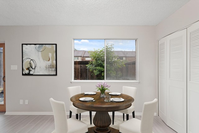2212 Shadowdale Dr Unit 358, Houston, TX 77043 - dining room featuring light wood finished floors and a textured ceiling