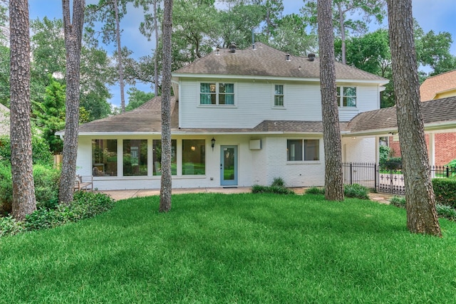 23119 Hampton Forest Ln, Spring, TX 77389 - rear view of house featuring roof with shingles and brick siding