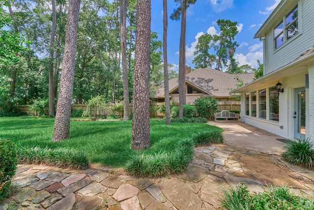 23119 Hampton Forest Ln, Spring, TX 77389 - fenced backyard featuring a patio