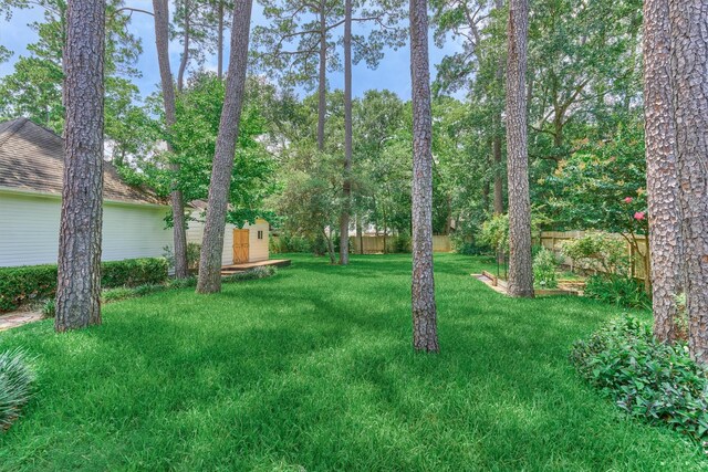 23119 Hampton Forest Ln, Spring, TX 77389 - fenced backyard with a shed