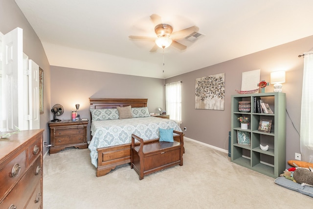 8114 Rushing Stream Ct, Tomball, TX 77375 - bedroom featuring light carpet and ceiling fan