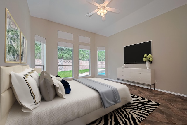 3631 Rocky Ledge Ln, Katy, TX 77494 - bedroom featuring stone finish flooring and ceiling fan