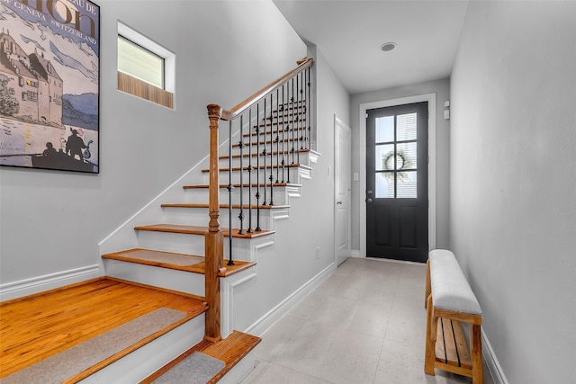 2206 Hilshire Glen Ct, Houston, TX 77080 - entrance foyer with stairs and baseboards