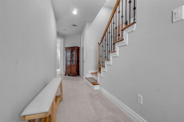 2206 Hilshire Glen Ct, Houston, TX 77080 - hall featuring stairway and recessed lighting