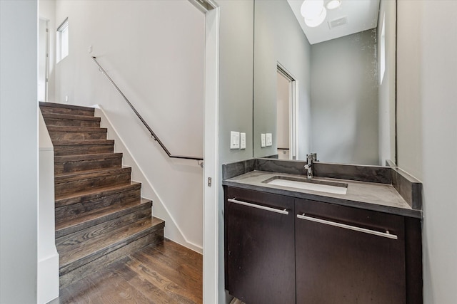 1728 Michigan St Unit C, Houston, TX 77006 - bathroom featuring vanity and wood finished floors