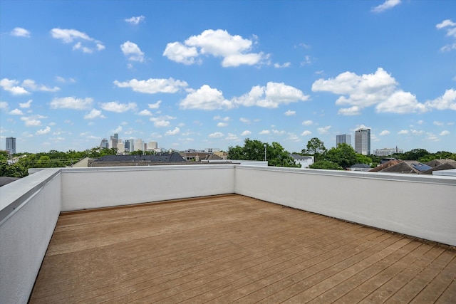 1728 Michigan St Unit C, Houston, TX 77006 - wooden terrace with a city view