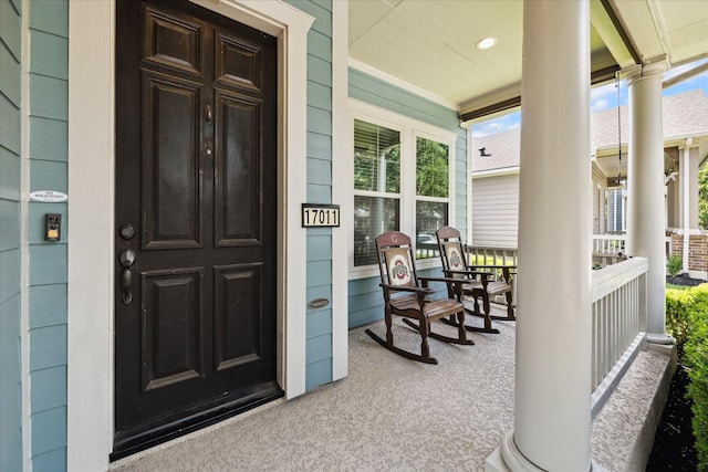 17011 Seminole Ridge Dr, Cypress, TX 77433 - property entrance featuring a porch