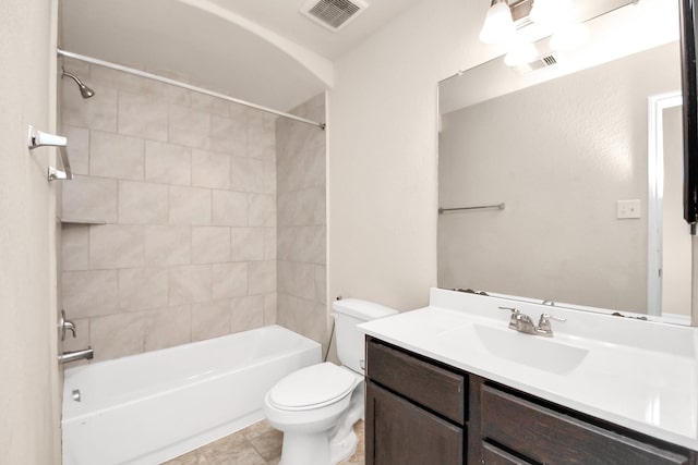 3619 Barkers Run Dr, Houston, TX 77084 - bathroom featuring vanity, washtub / shower combination, and tile patterned flooring
