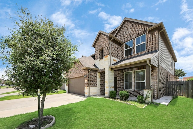 3619 Barkers Run Dr, Houston, TX 77084 - view of front facade featuring brick siding, driveway, and a garage