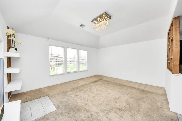 3619 Barkers Run Dr, Houston, TX 77084 - carpeted empty room featuring vaulted ceiling
