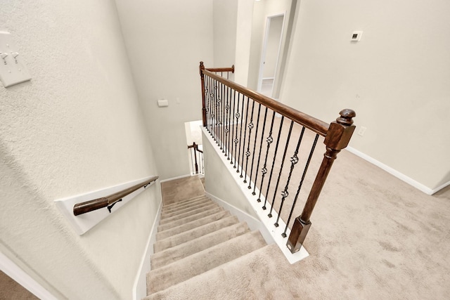 3619 Barkers Run Dr, Houston, TX 77084 - stairway featuring carpet flooring