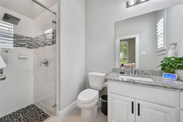 4327 Sage Glen Ln, Fulshear, TX 77441 - full bath with a stall shower, vanity, and tile patterned floors