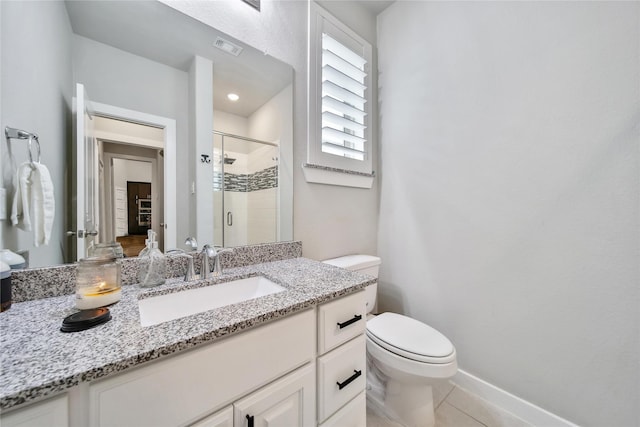 4327 Sage Glen Ln, Fulshear, TX 77441 - full bath featuring a shower stall, vanity, and tile patterned flooring