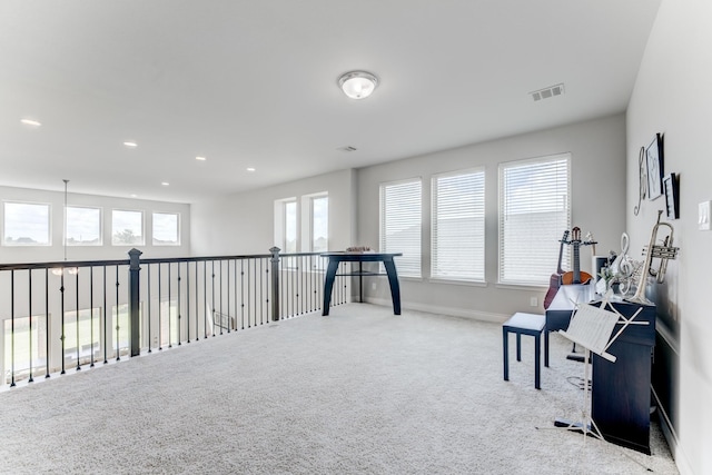 6907 Pondhawk Dr, Katy, TX 77493 - sitting room featuring carpet floors and recessed lighting