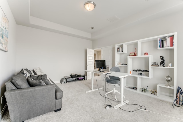6907 Pondhawk Dr, Katy, TX 77493 - carpeted office space with a raised ceiling