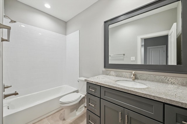 408 W Pierce St, Houston, TX 77019 - full bath with vanity, shower / washtub combination, and tile patterned floors