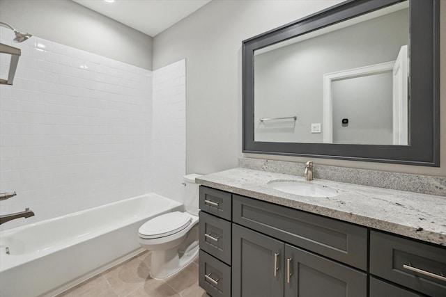 408 W Pierce St, Houston, TX 77019 - bathroom with vanity, shower / bath combination, and tile patterned flooring