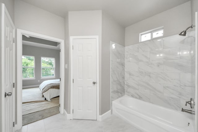 8159 Crestview Dr, Houston, TX 77028 - full bath with healthy amount of natural light, bathing tub / shower combination, and ensuite bath