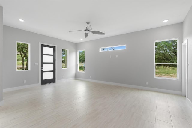 301 Knights Row, Horseshoe Bay, TX 78657 - unfurnished room with a ceiling fan and recessed lighting