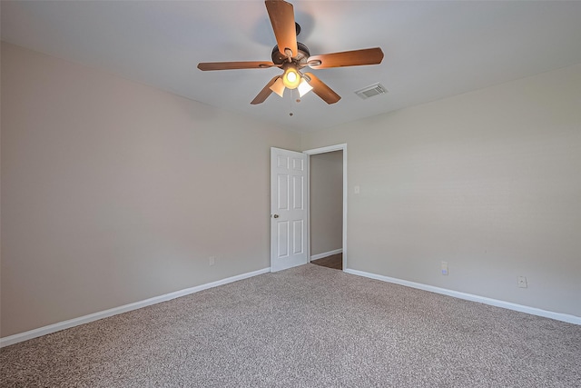22303 Walnut Valley Dr, Spring, TX 77389 - carpeted spare room featuring a ceiling fan and baseboards
