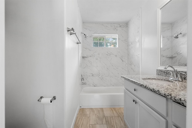 6810 Strathmore Place Ct, Katy, TX 77449 - bathroom with vanity and bathtub / shower combination