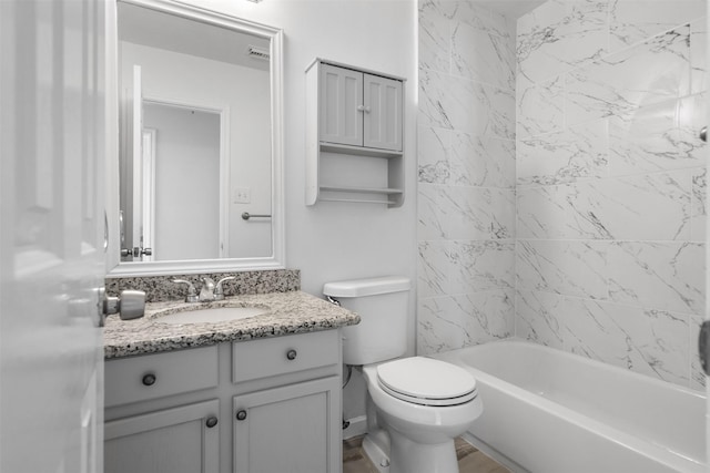 6810 Strathmore Place Ct, Katy, TX 77449 - bathroom featuring vanity and shower / bathtub combination