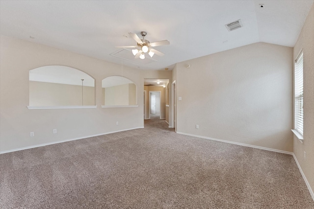 16546 Whitaker Creek Dr, Houston, TX 77095 - unfurnished room featuring attic access, a ceiling fan, healthy amount of natural light, and carpet