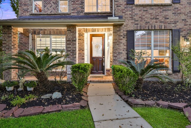 2331 Fern Bend Ln, Katy, TX 77494 - property entrance with brick siding