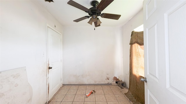 10506 Rosehaven Dr, Houston, TX 77051 - spare room with a ceiling fan and light tile patterned flooring
