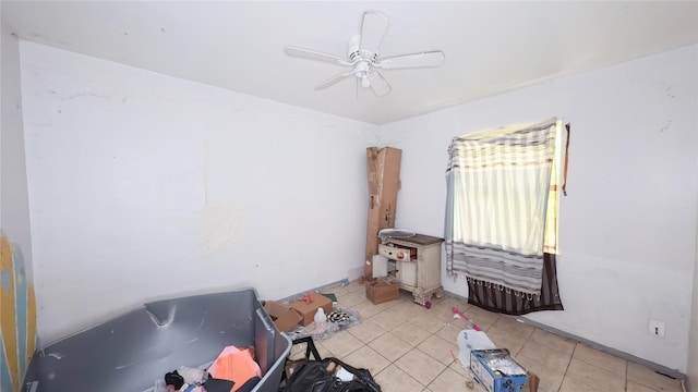 10506 Rosehaven Dr, Houston, TX 77051 - unfurnished room with light tile patterned floors and ceiling fan