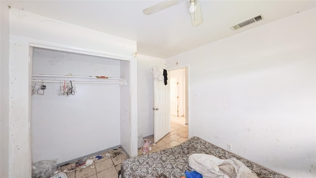 10506 Rosehaven Dr, Houston, TX 77051 - unfurnished bedroom with a closet and a ceiling fan