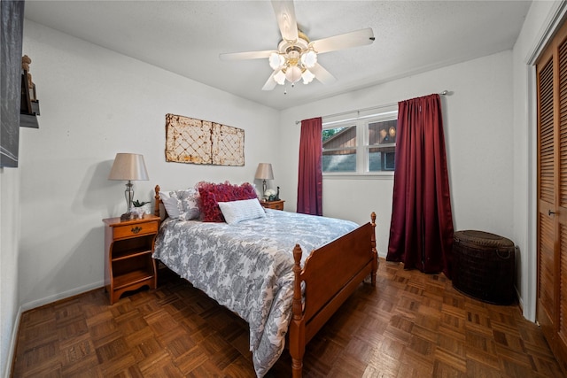 23011 Elephant Walk St, Spring, TX 77389 - bedroom with a closet and a ceiling fan