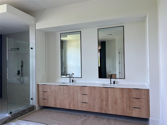 20410 Tealpointe Ridge Ln, Tomball, TX 77377 - full bath with a stall shower and double vanity