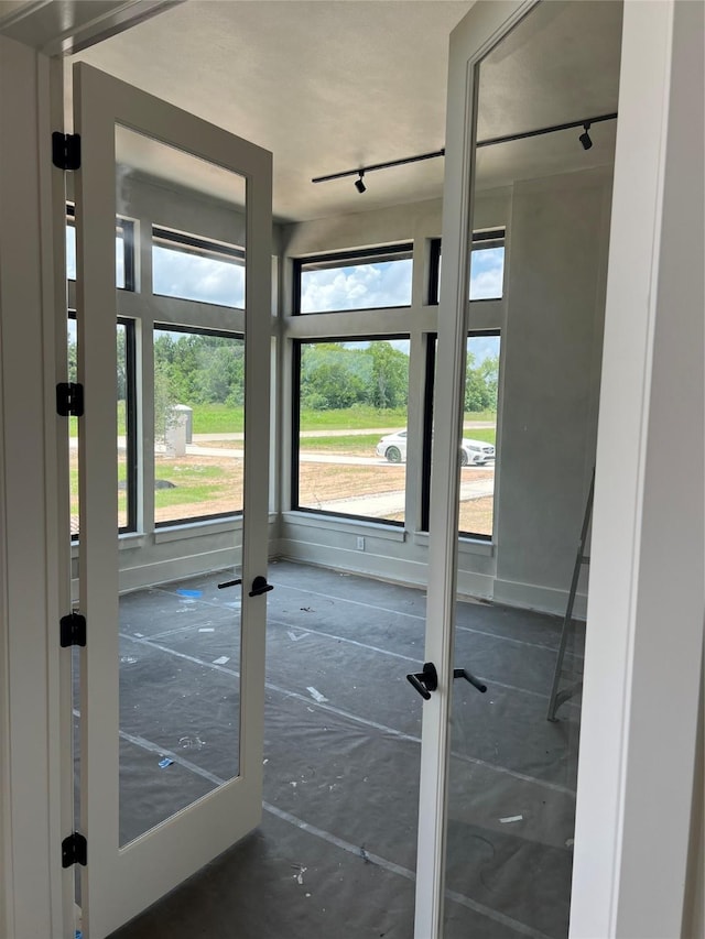 20410 Tealpointe Ridge Ln, Tomball, TX 77377 - doorway with rail lighting