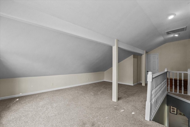 2004 Tuscarora Ct, League City, TX 77573 - additional living space with lofted ceiling and carpet