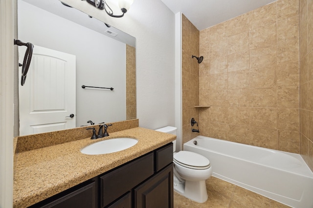 10306 Grape Creek Grove Ln, Cypress, TX 77433 - bathroom featuring vanity and shower / tub combination