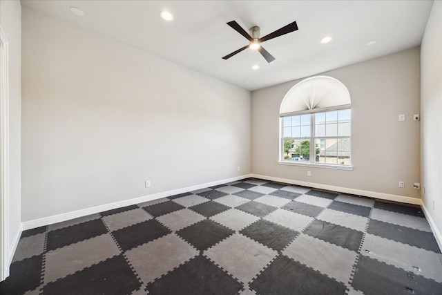 10306 Grape Creek Grove Ln, Cypress, TX 77433 - spare room with ceiling fan and recessed lighting