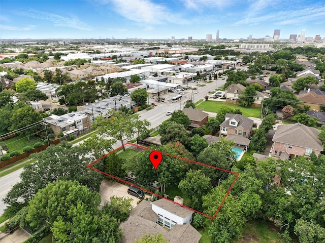 6305 S Rice Ave, Bellaire, TX 77401 - view of urban area with property boundaries highlighted
