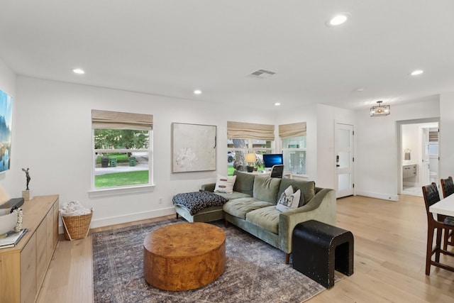 2327 Lamonte Ln, Houston, TX 77018 - living area with light wood-type flooring and recessed lighting