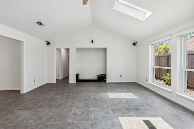 11406 Meadow Lake Dr, Houston, TX 77077 - unfurnished room featuring lofted ceiling and a skylight