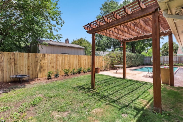 11406 Meadow Lake Dr, Houston, TX 77077 - fenced backyard featuring a pergola and a patio area