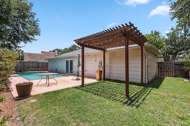 11406 Meadow Lake Dr, Houston, TX 77077 - view of pool featuring a pergola, a fenced backyard, and a patio area