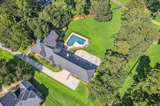 2215 Timbershade Ct, Magnolia, TX 77355 - drone / aerial view of a pool area