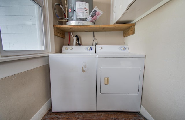 3412 Avenue S, Galveston, TX 77550 - washroom featuring washer and dryer and dark wood-type flooring