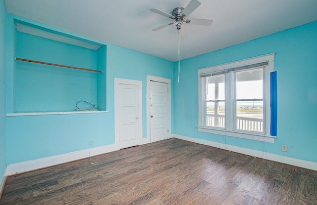3412 Avenue S, Galveston, TX 77550 - unfurnished room featuring wood finished floors and ceiling fan