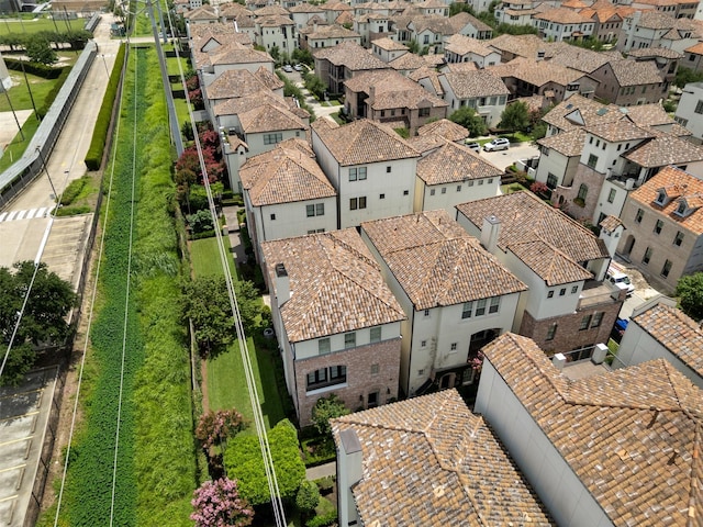1156 Mosaico Ln, Houston, TX 77055 - aerial perspective of suburban area with property parcel outlined