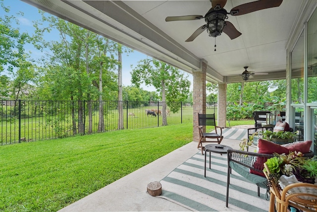 1095 Gladstone Dr, League City, TX 77573 - view of patio / terrace featuring ceiling fan