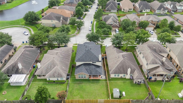 9859 Clanton Pines Dr, Humble, TX 77396 - aerial view of residential area featuring a nearby body of water