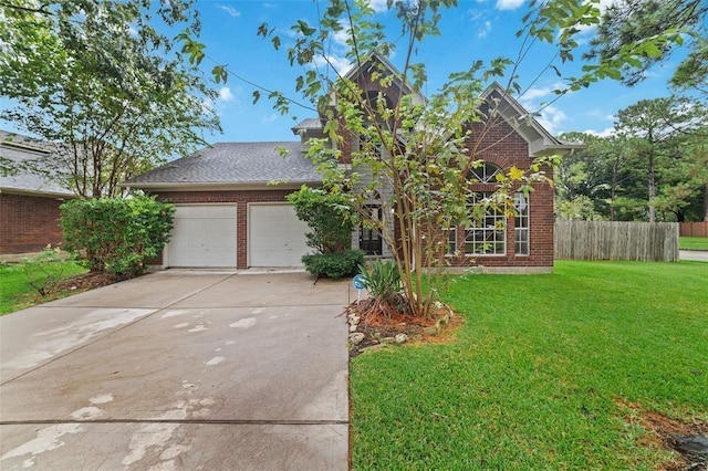 1102 Indian Autumn Trce, Houston, TX 77062 - view of front of home featuring brick siding, concrete driveway, an attached garage, and roof with shingles